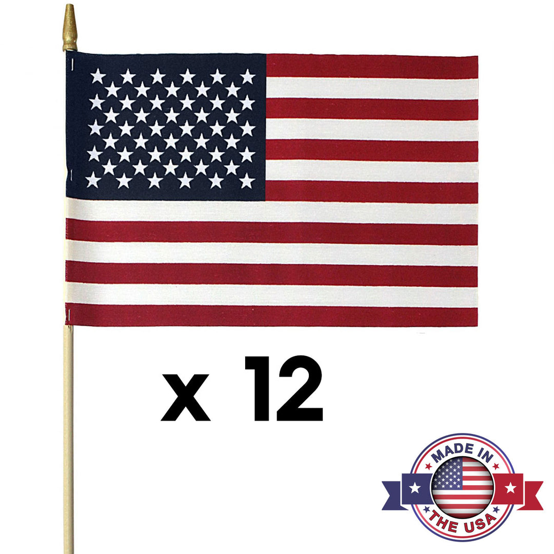 American Stick Flags 8x12" | Small Handheld US Flags