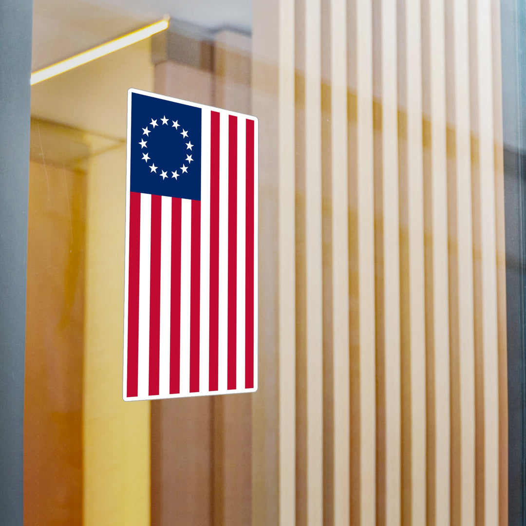 Betsy Ross Flag Decal (Left-side) (indoor and outdoor use)