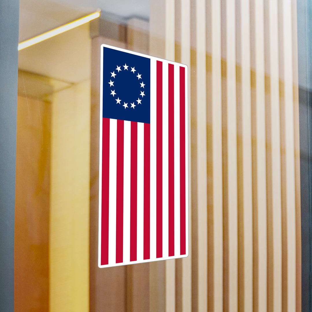 Betsy Ross Flag Decal (Left-side) (indoor and outdoor use)