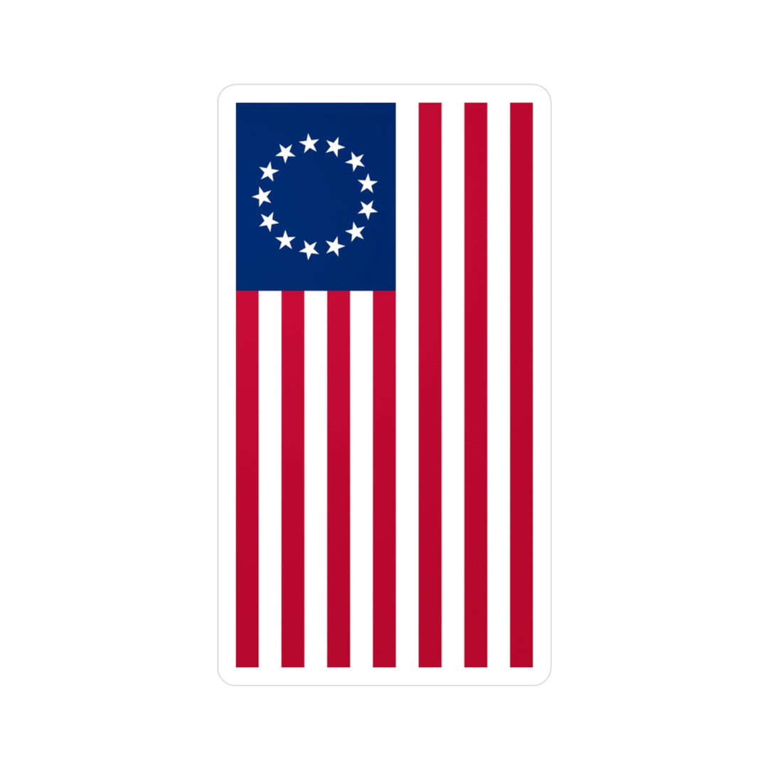 Betsy Ross Flag Decal (Left-side) (indoor and outdoor use)