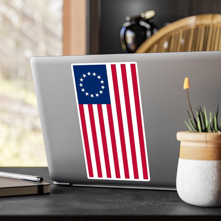 Betsy Ross Flag Decal (Left-side) (indoor and outdoor use)