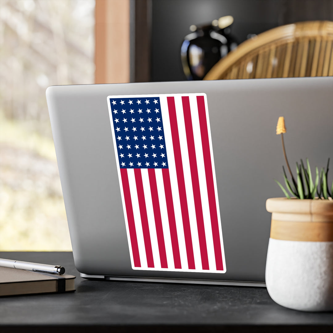 48-Star American Flag Decal (Left-side) (indoor and outdoor use)