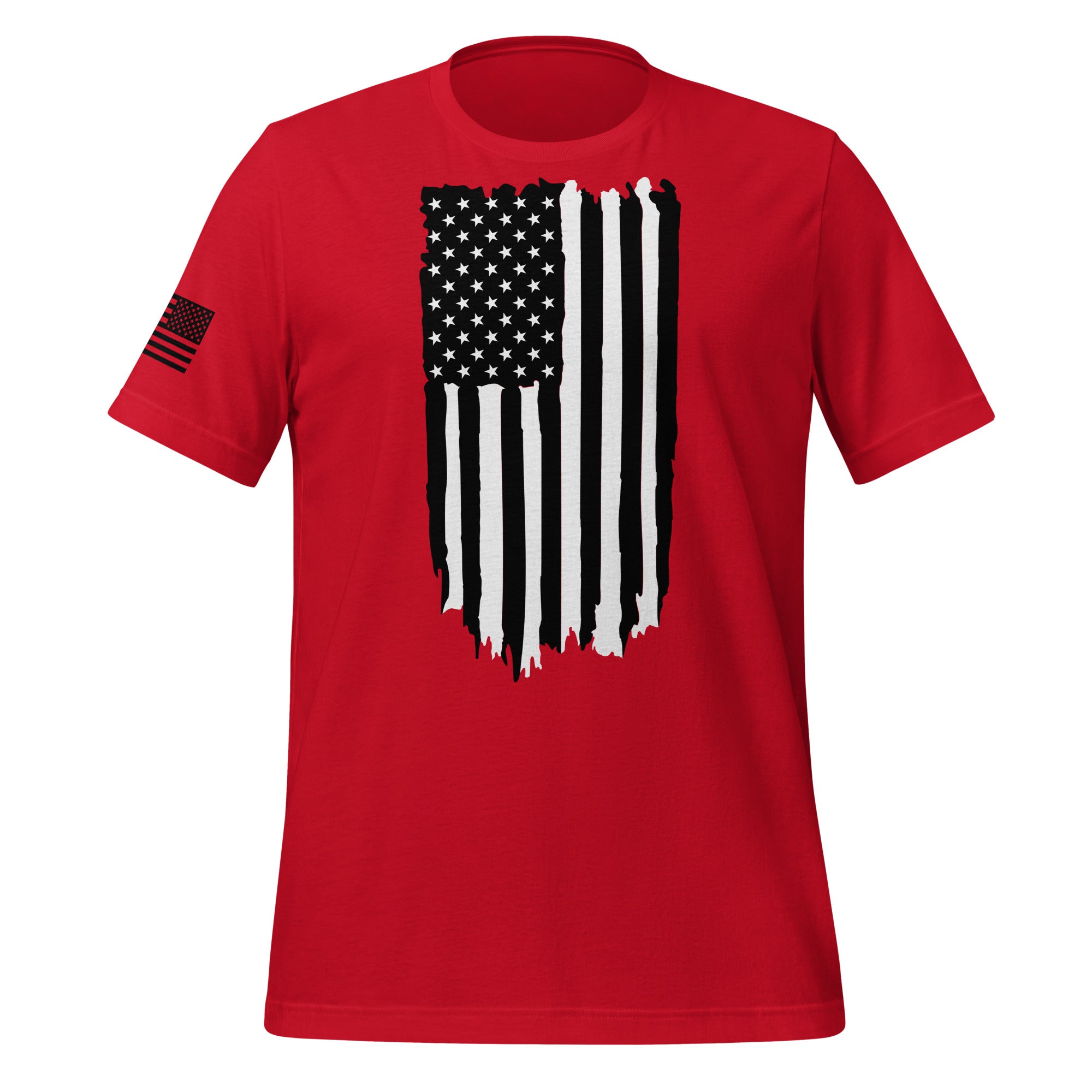 Black and White American Flag Rugged T-Shirt (Made in the USA) – USA Flag  Co.