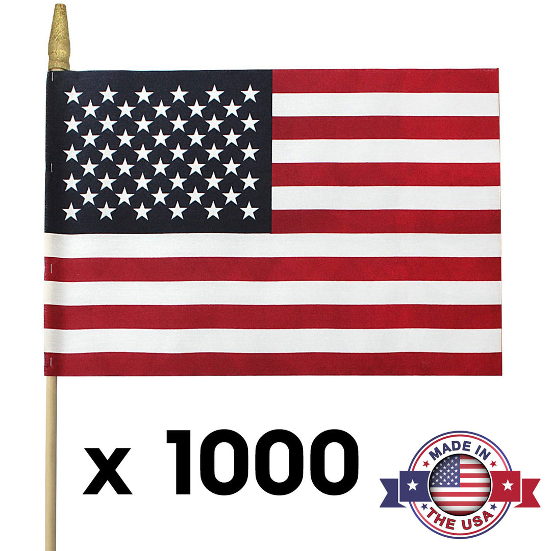 Buy Bulk US Stick Flags 12x18" w/ Dowels & Spearheads