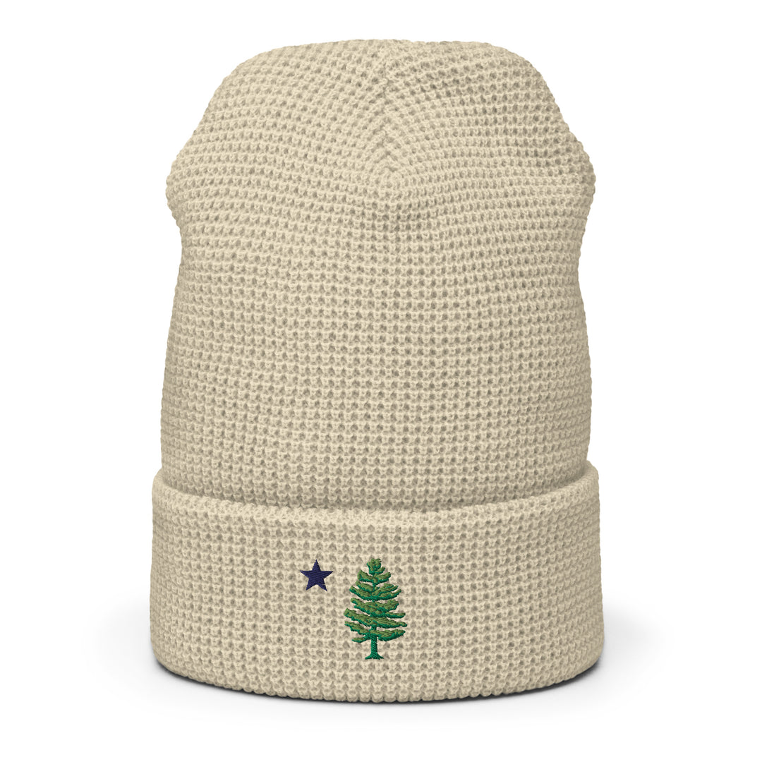 Maine Flag Waffle Beanie (Embroidered)