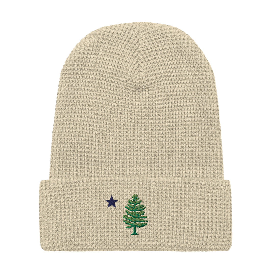 Maine Flag Waffle Beanie (Embroidered)