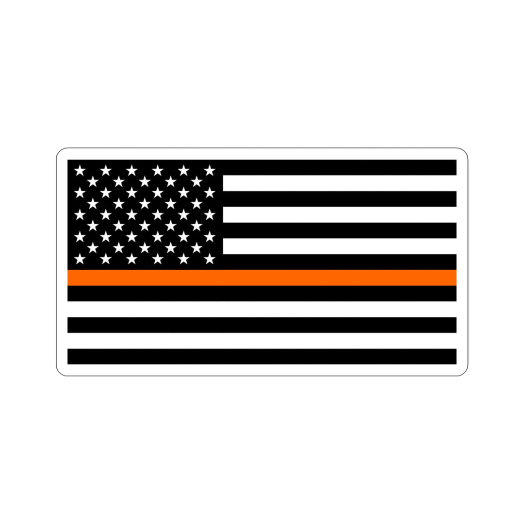 Thin Orange Line Flag Sticker