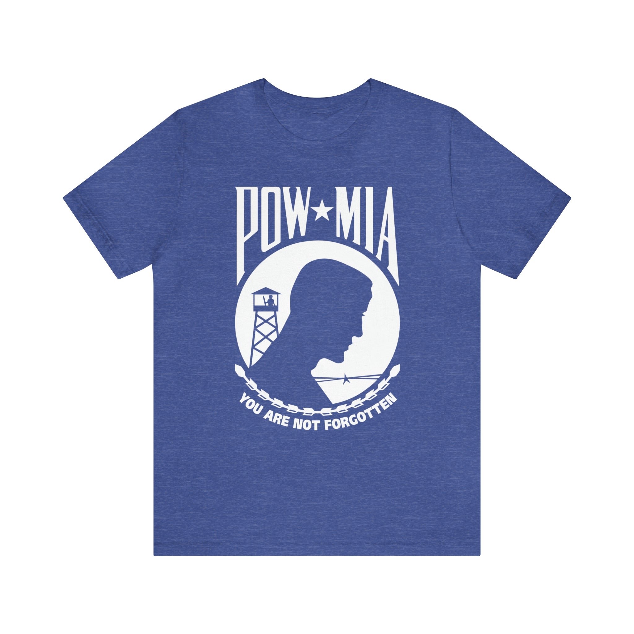 POW-MIA T Shirt: Bella + Canvas 3001 - Black / S