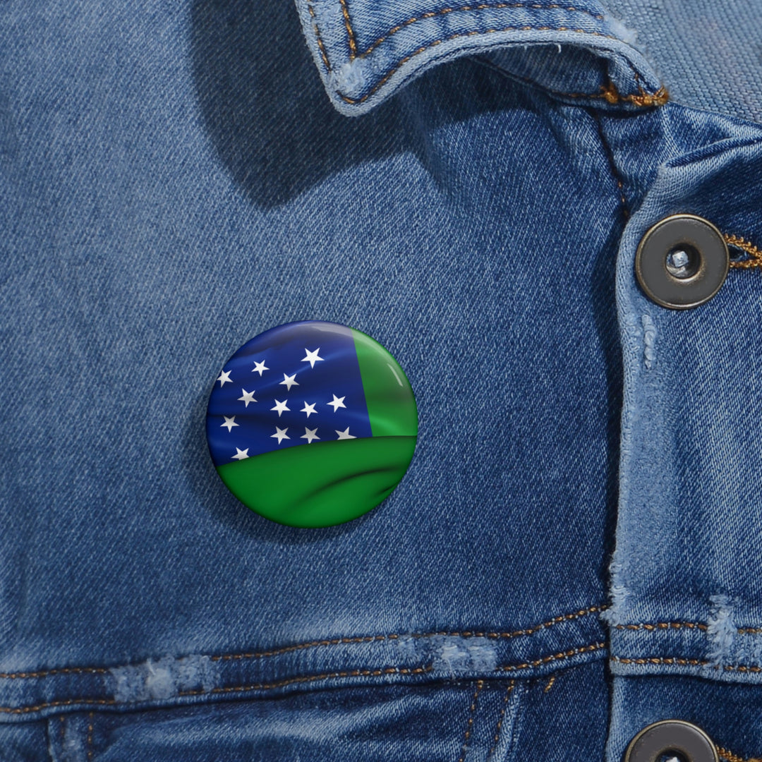 Green Mountain Boys Flag Custom Pin Buttons