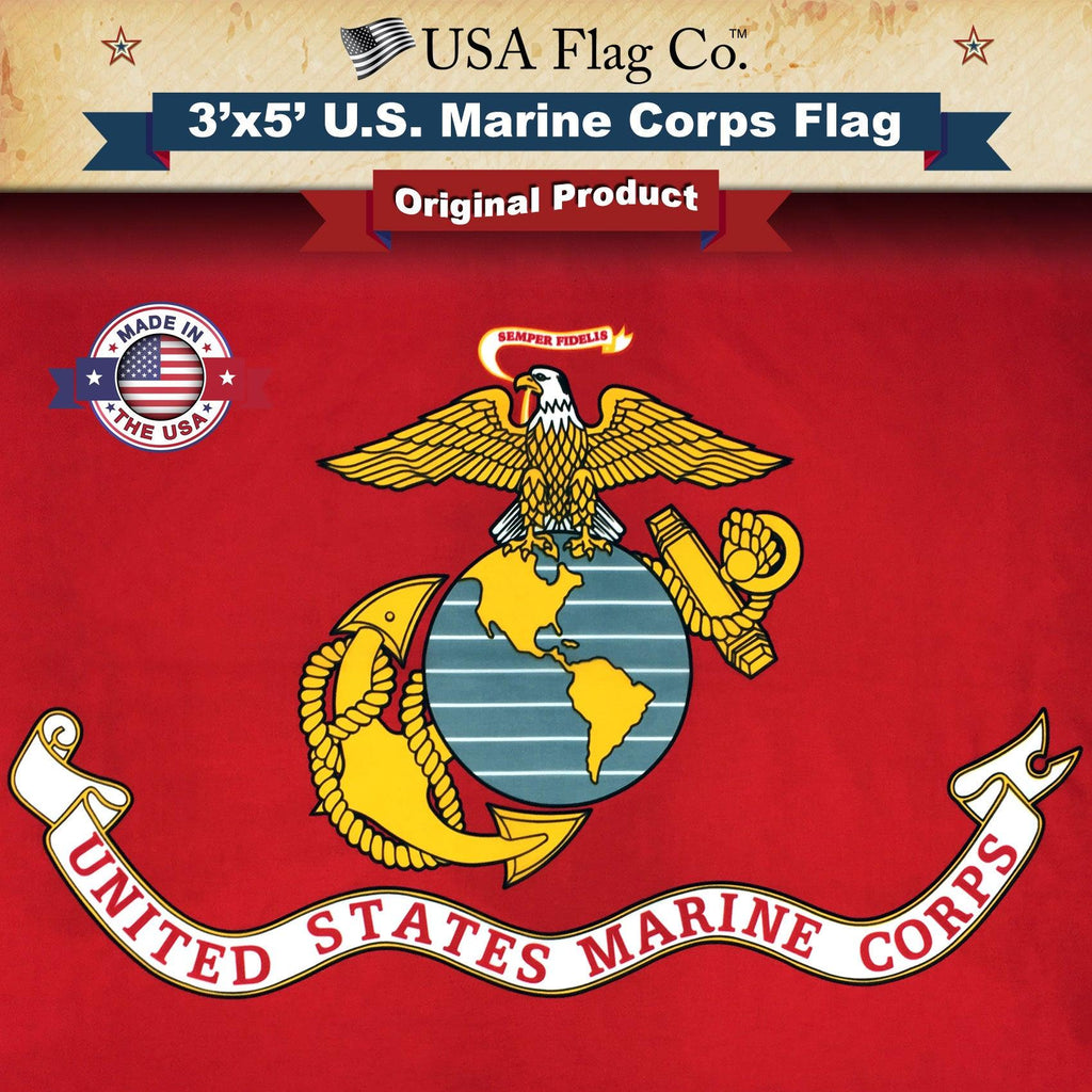 Marine Corps Flag (3x5 foot) by USA Flag Co.